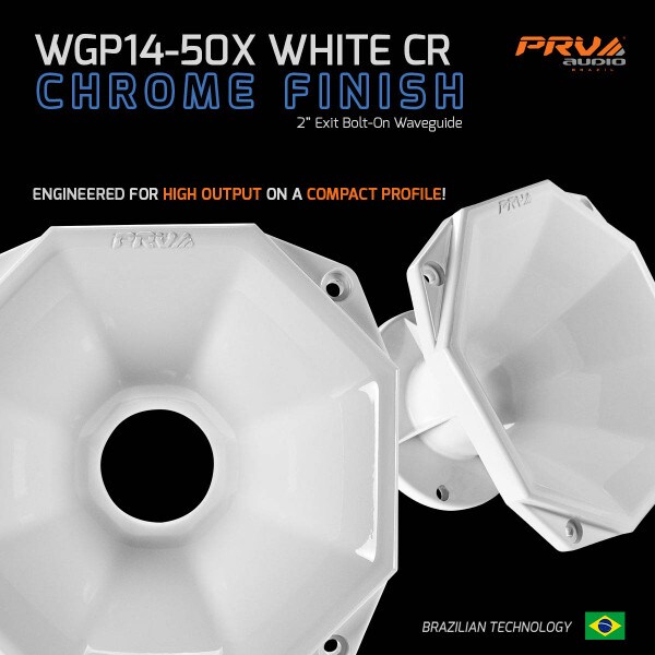 Main product image for PRV Audio WGP14-50X White Chrome 2" 45 x 45 Waveguide294-3470